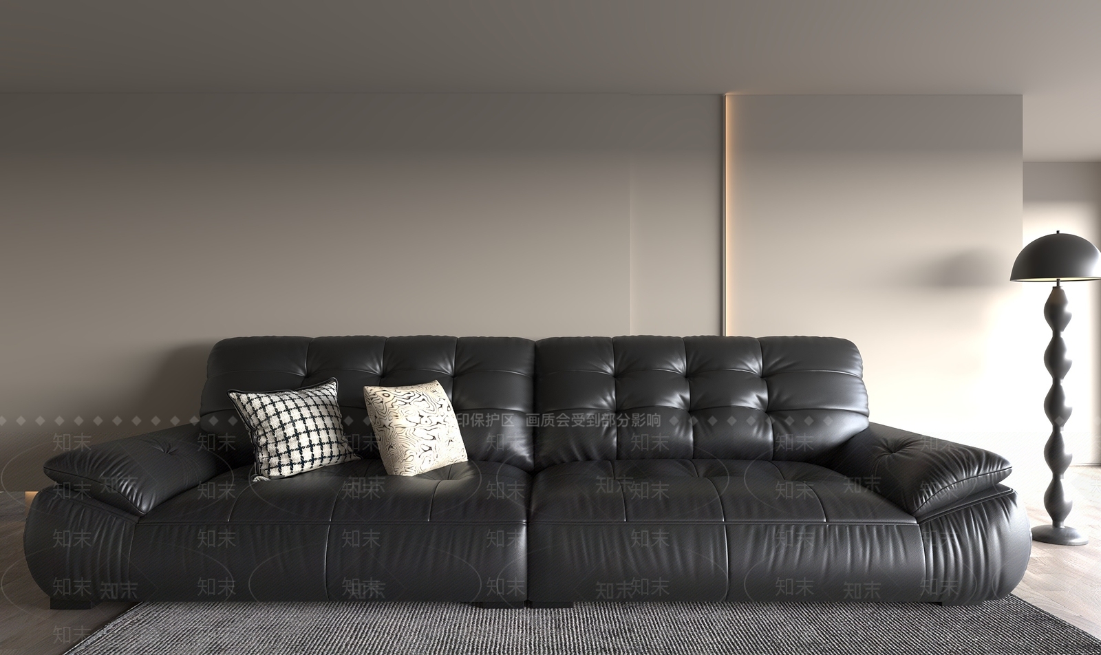 现代中古多人沙发3D模型下载【ID:1201436986】