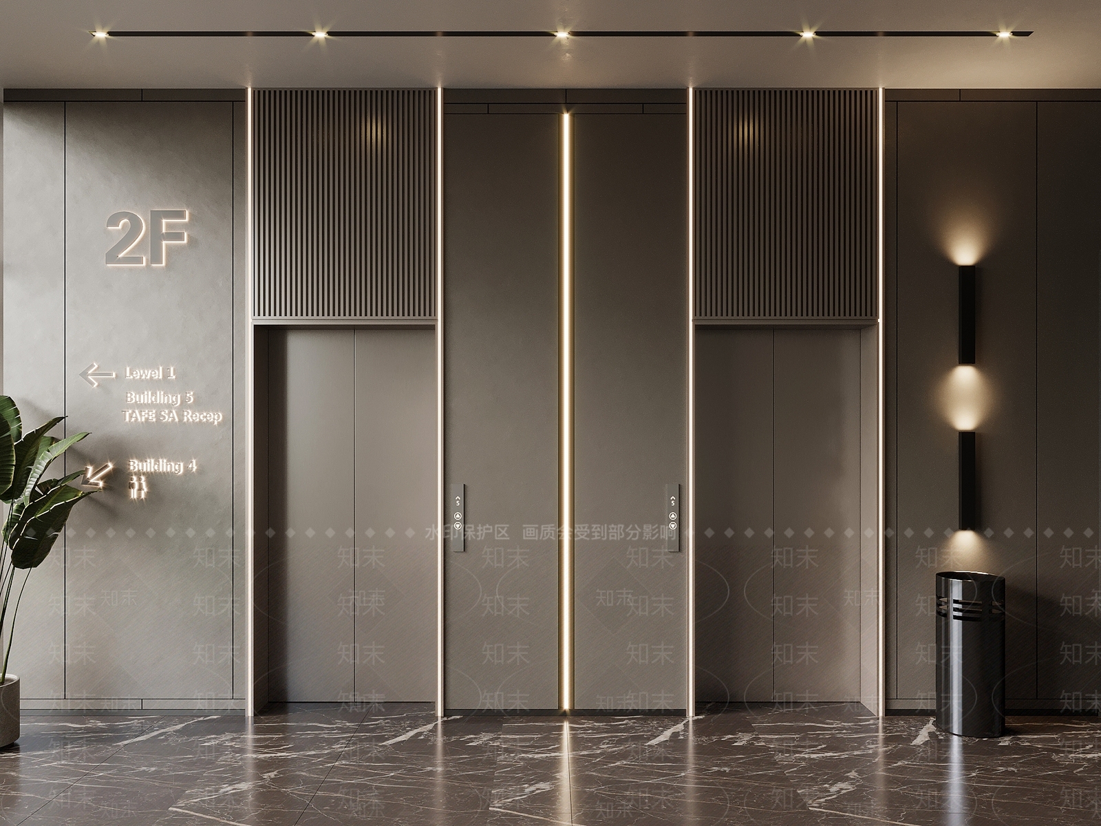 现代电梯3D模型下载【ID:1201437373】