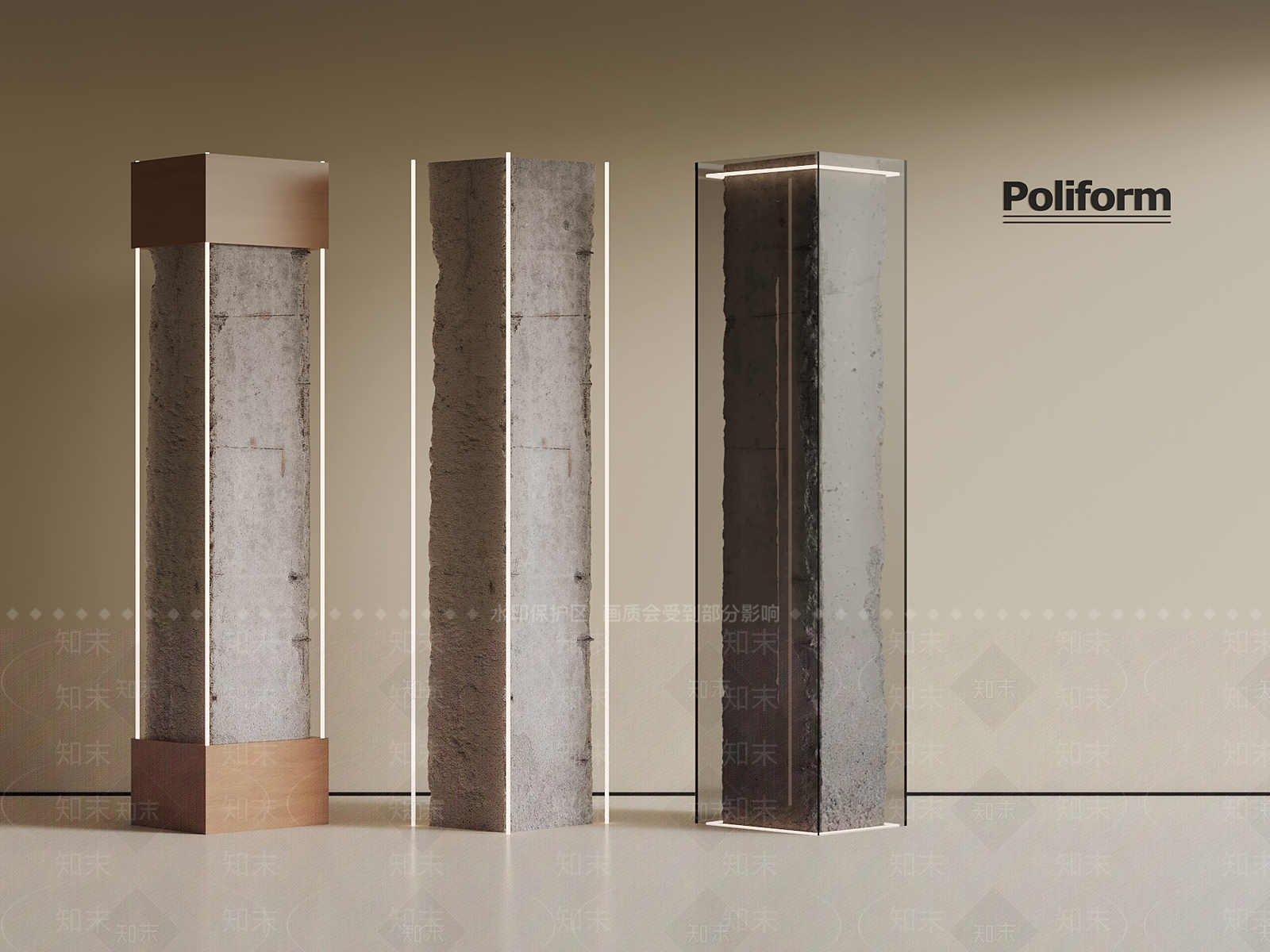 现代柱子3D模型下载【ID:1201437473】