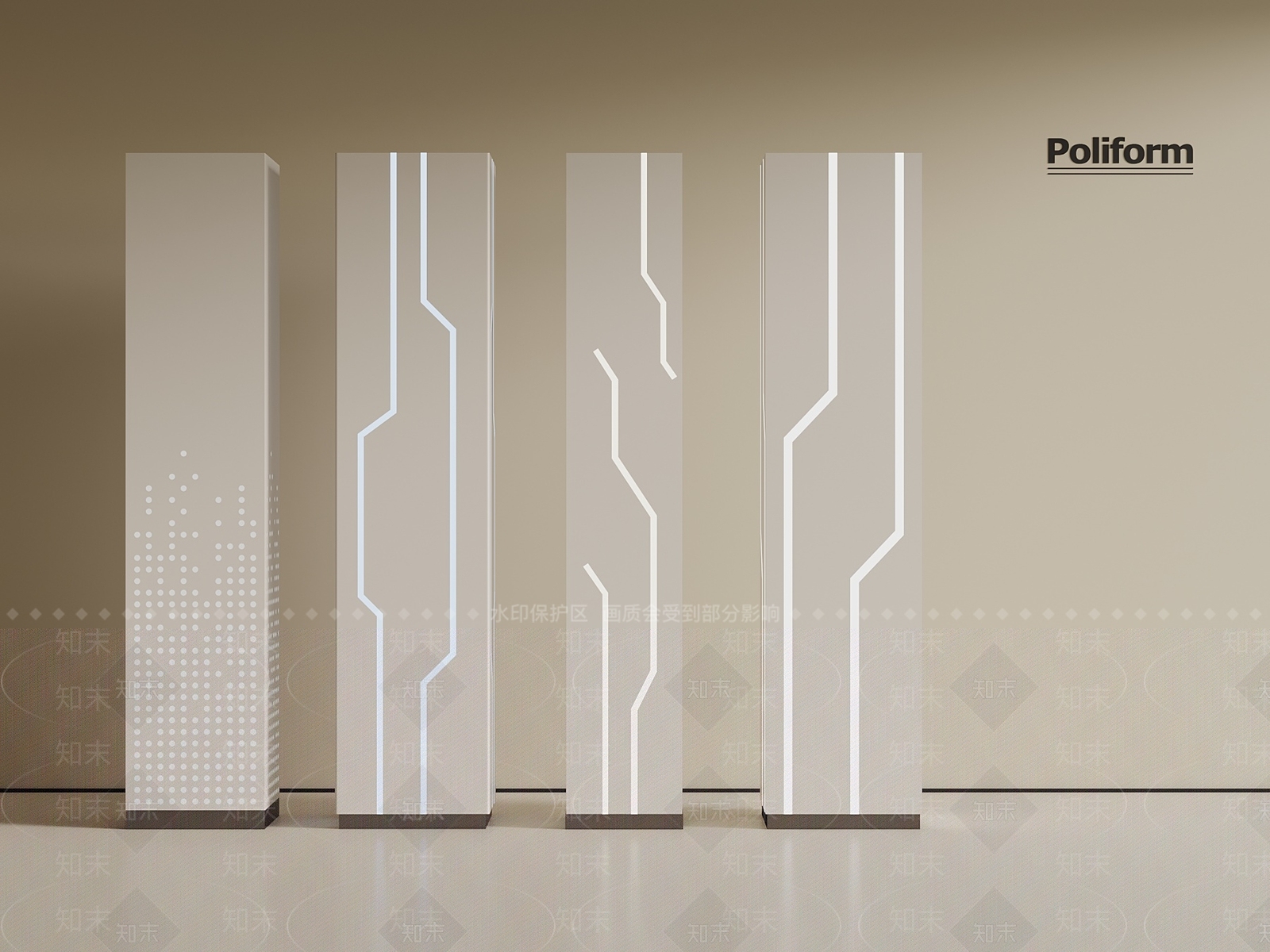 现代柱子SU模型下载【ID:1201437626】