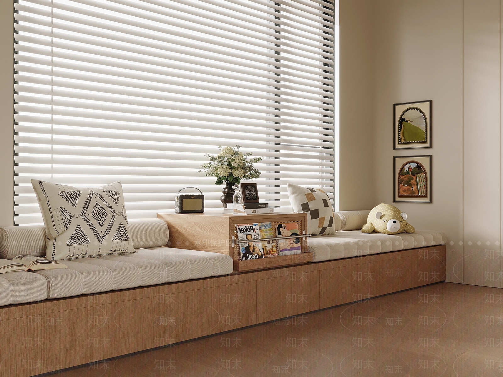 现代飘窗3D模型下载【ID:1201437974】