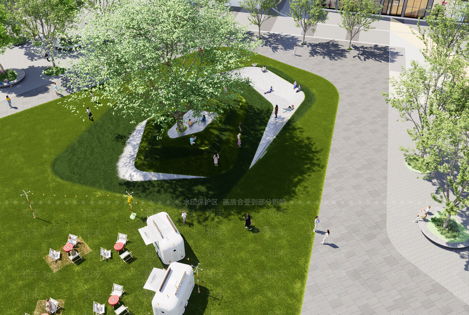 现代草坪SU模型下载【ID:1201448412】