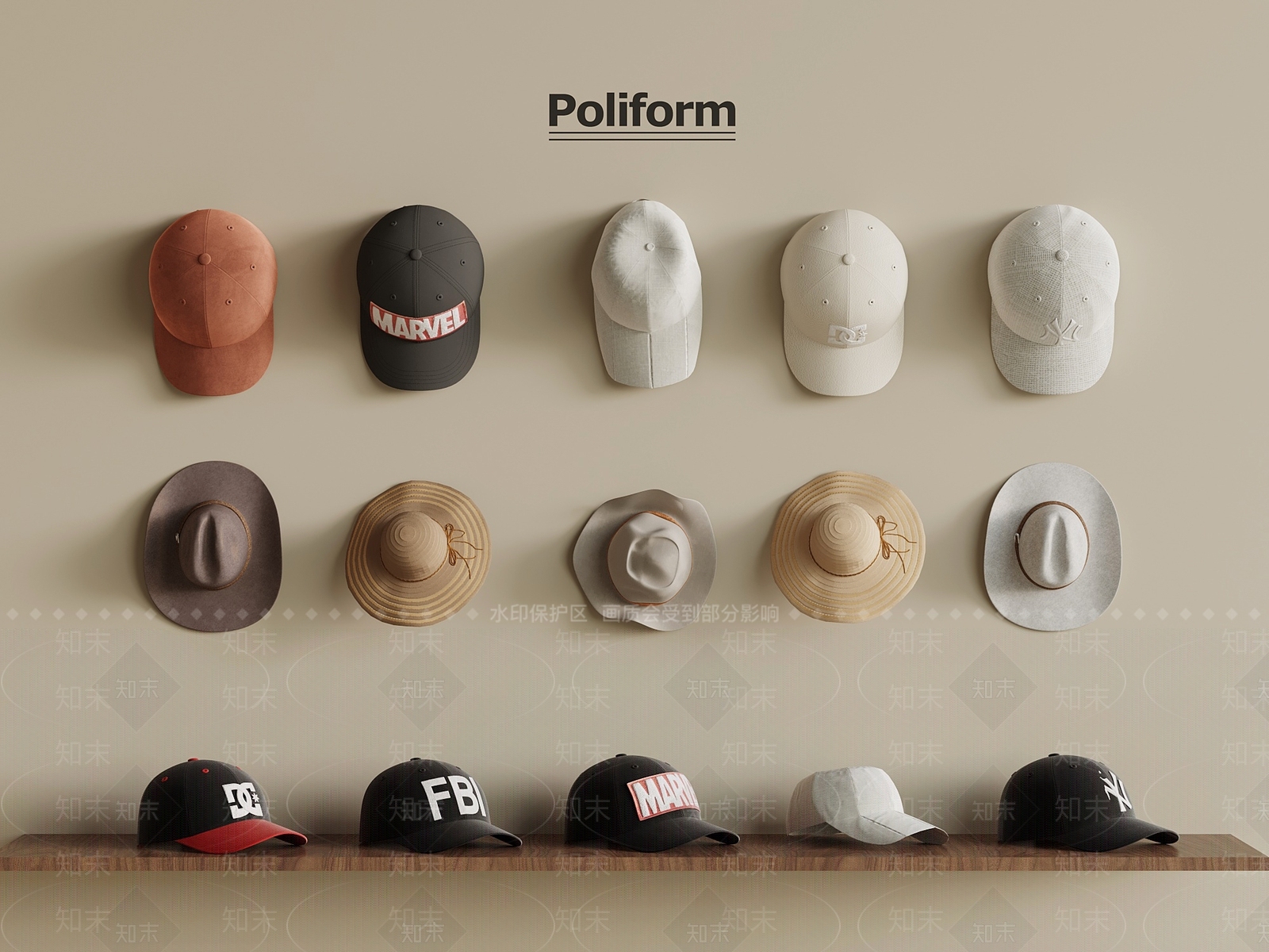 帽子3D模型下载【ID:1201438806】