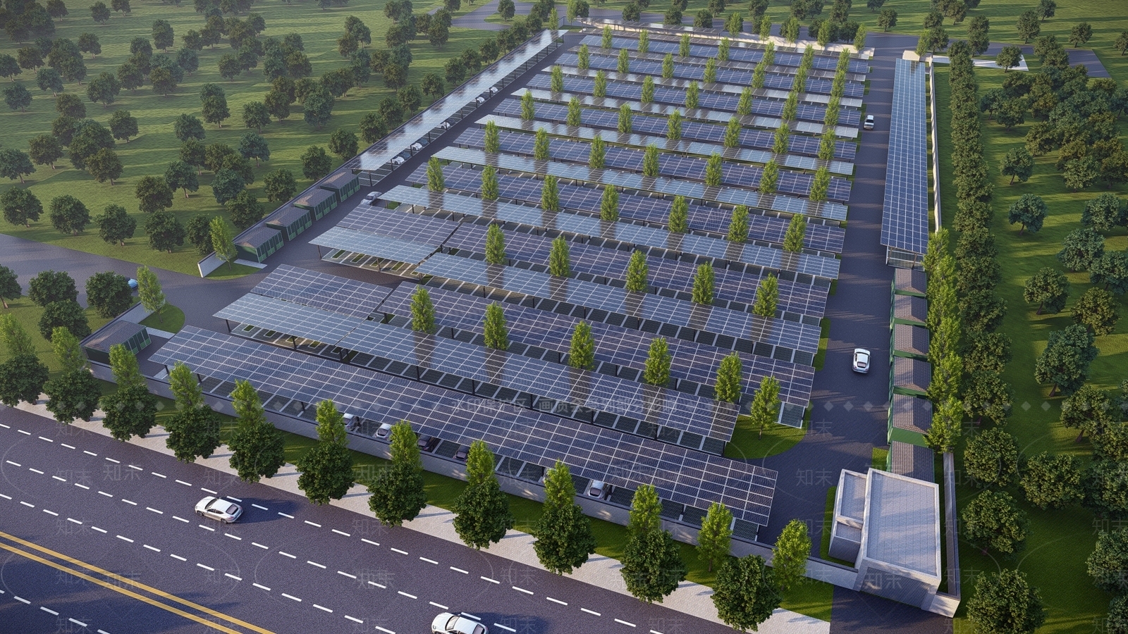 现代停车场SU模型下载【ID:1201439533】