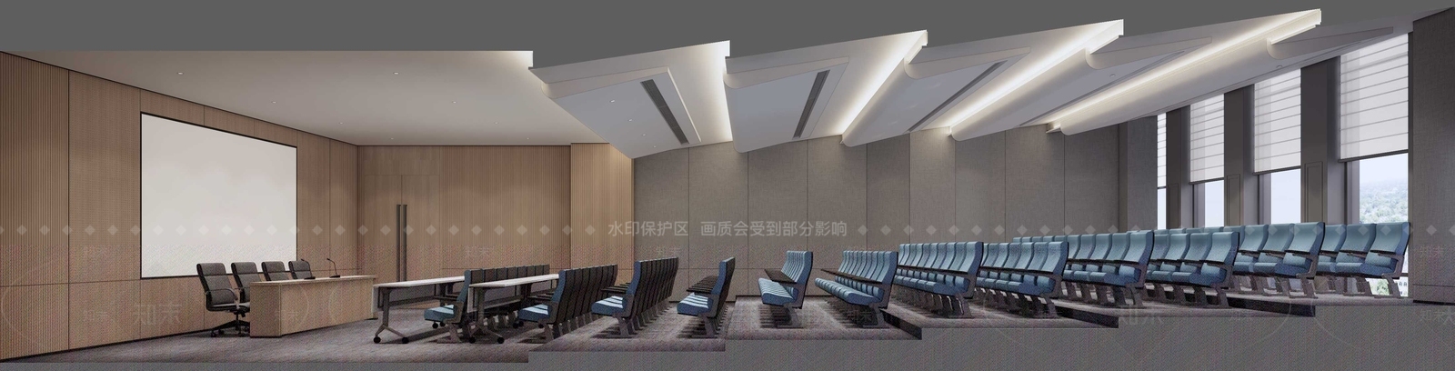 现代新中式会议室SU模型下载【ID:1201441949】