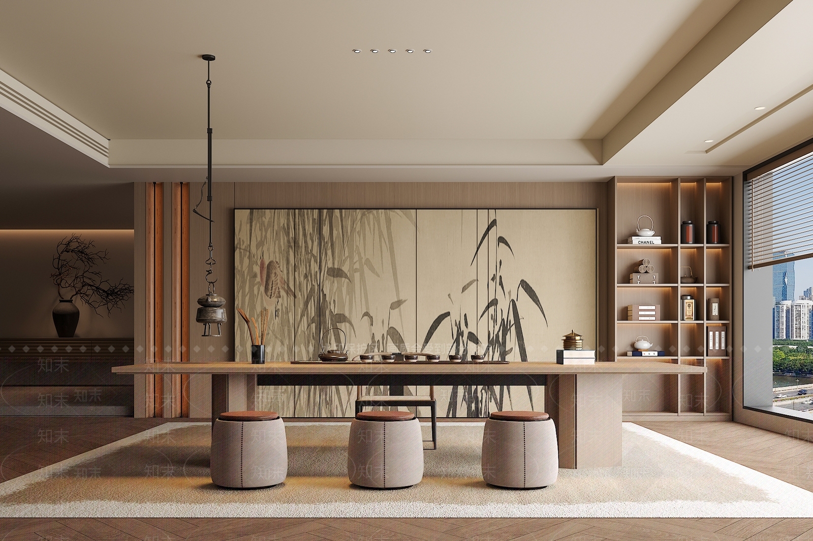 中古侘寂茶室SU模型下载【ID:1201442612】