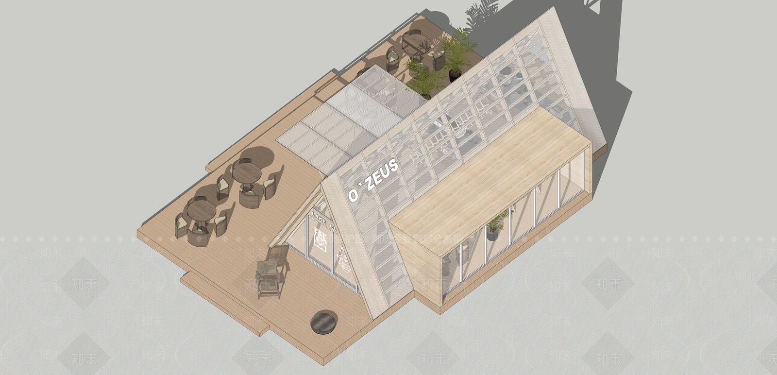 现代咖啡厅SU模型下载【ID:1201442887】