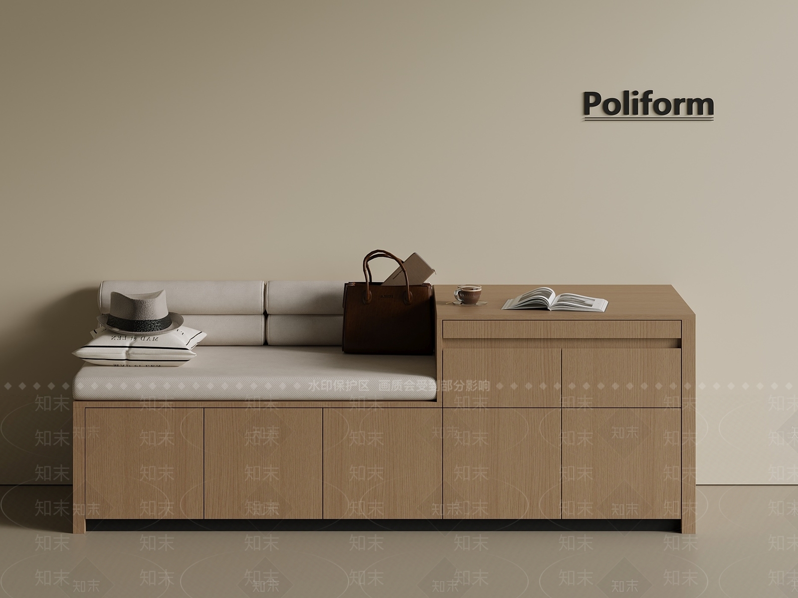 新中式轻奢飘窗柜3D模型下载【ID:1201444215】