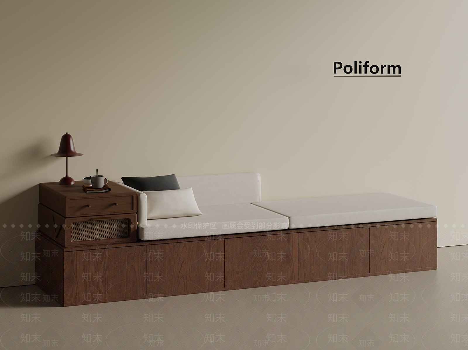 中古新中式飘窗柜3D模型下载【ID:1201444322】