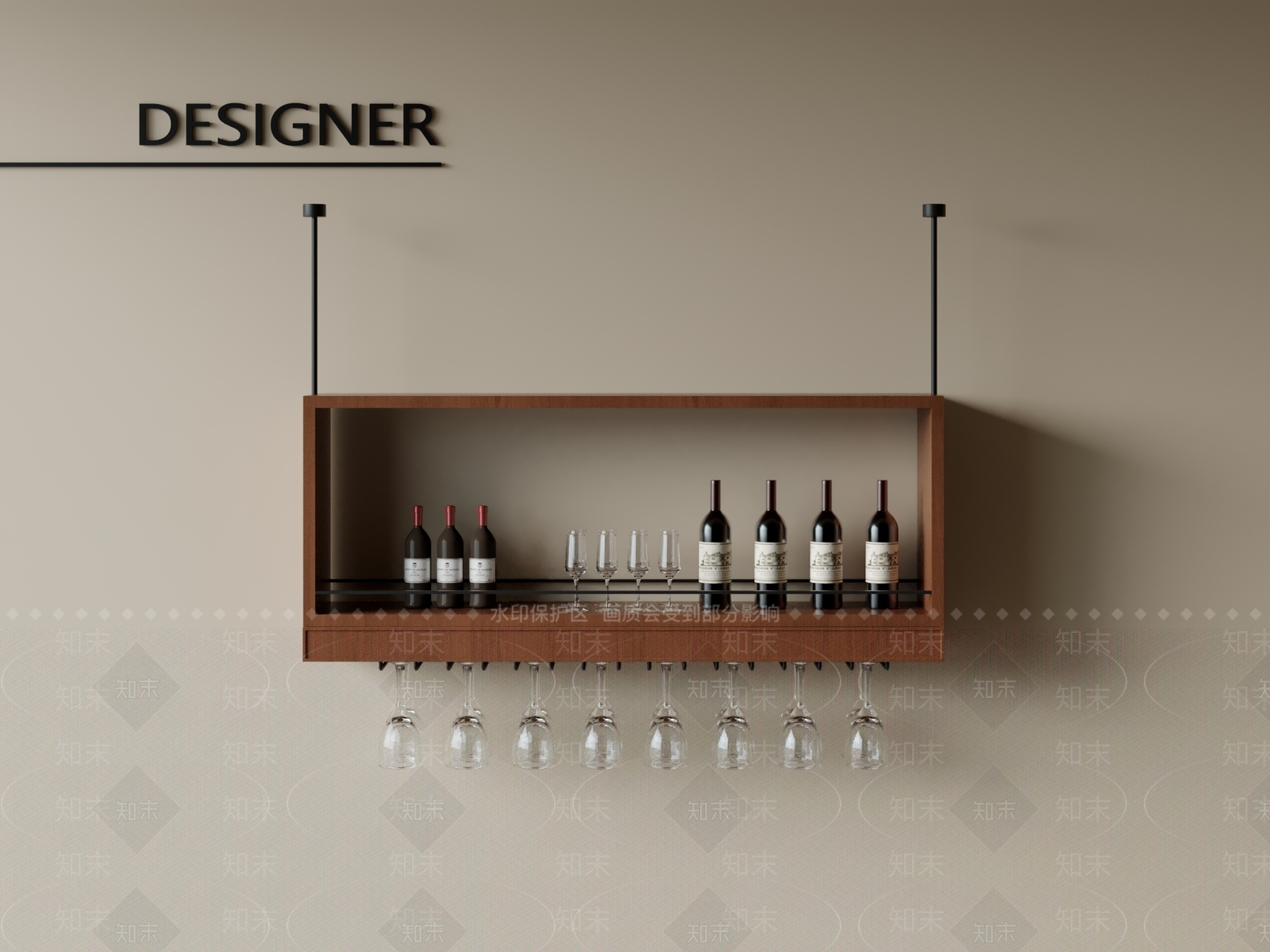 现代酒架3D模型下载【ID:1201445138】