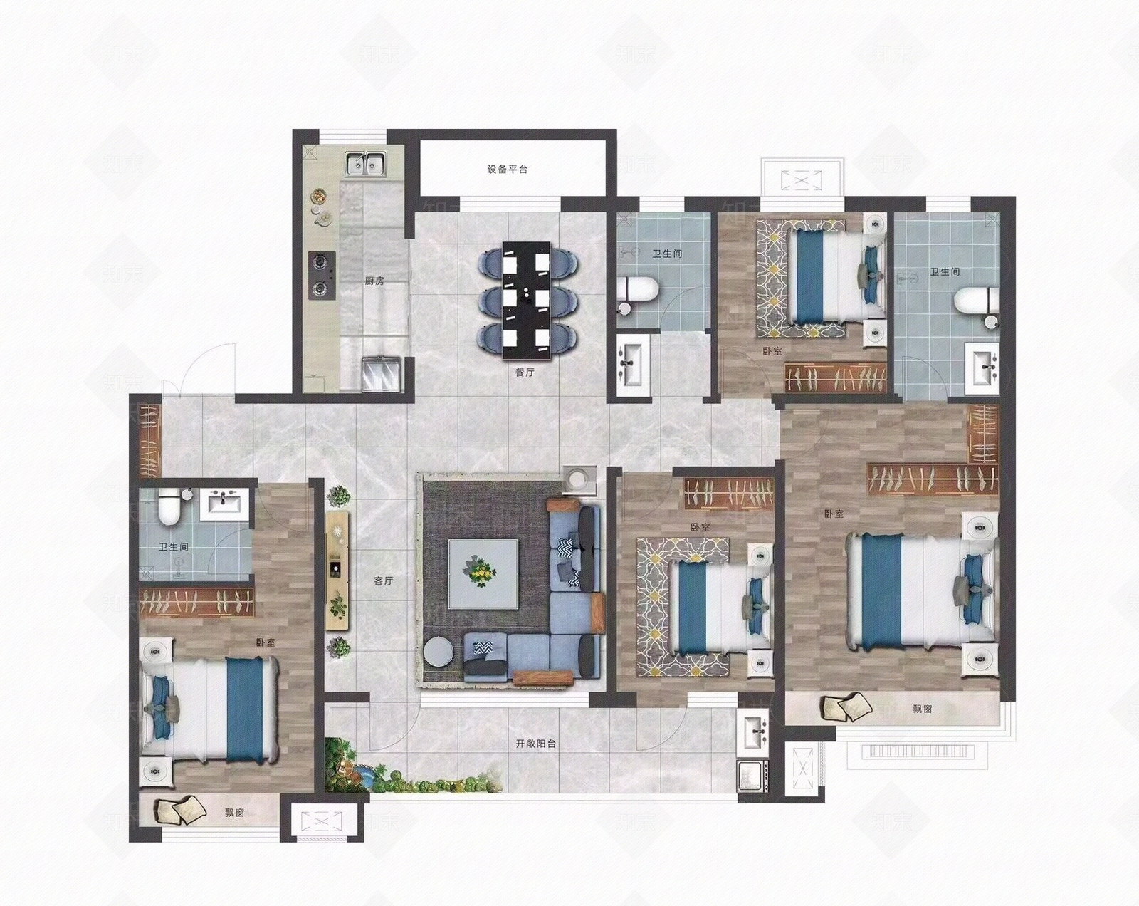 现代客厅贴图下载【ID:1201445573】