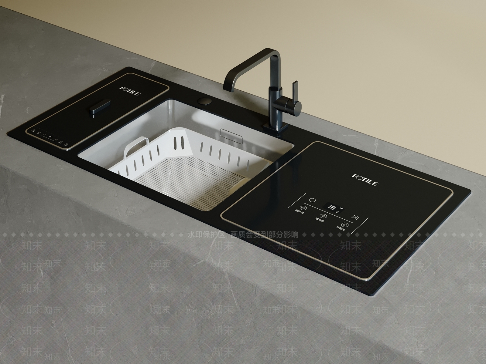 水槽3D模型下载【ID:1201446641】
