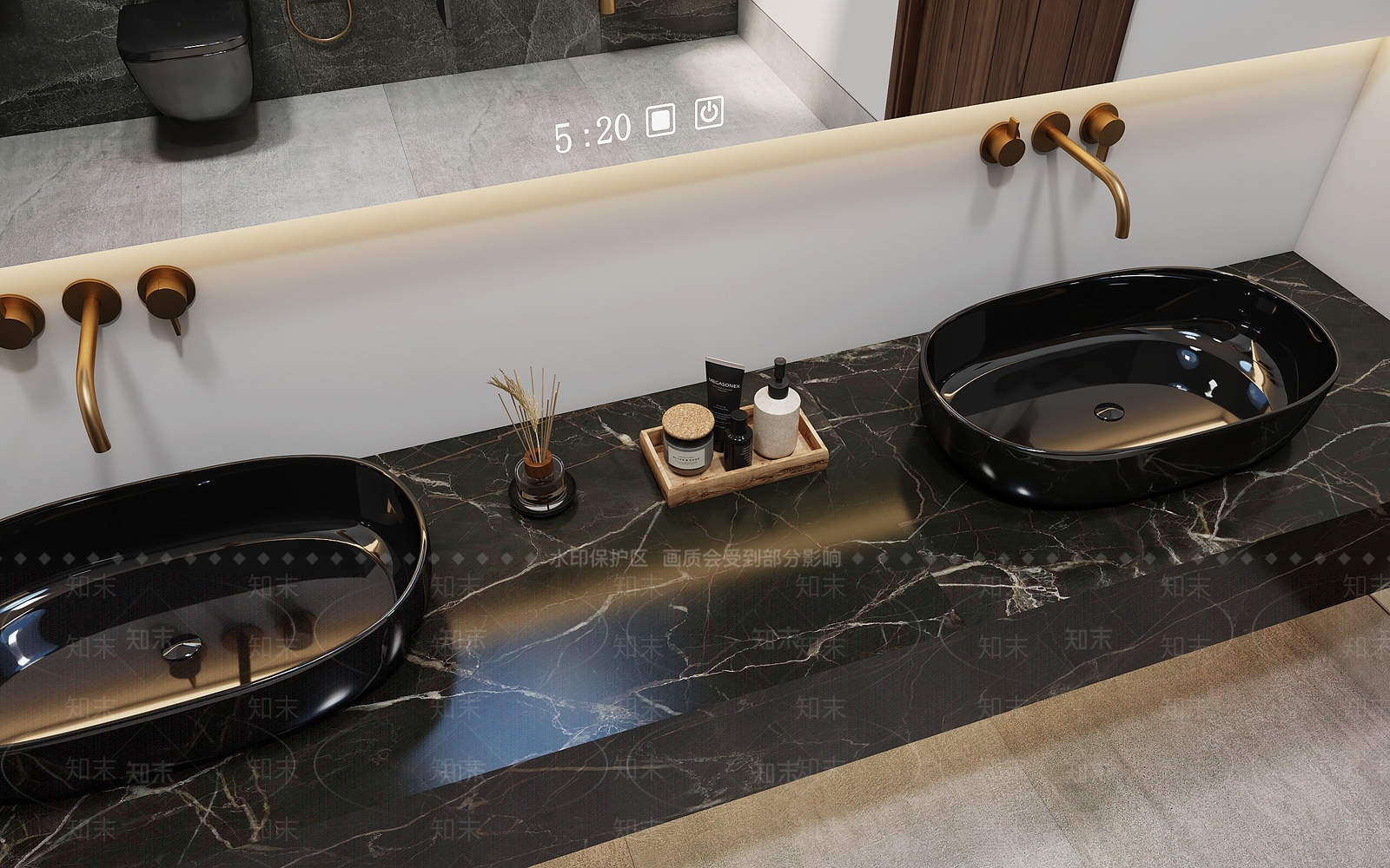 现代中古卫生间3D模型下载【ID:1201447445】