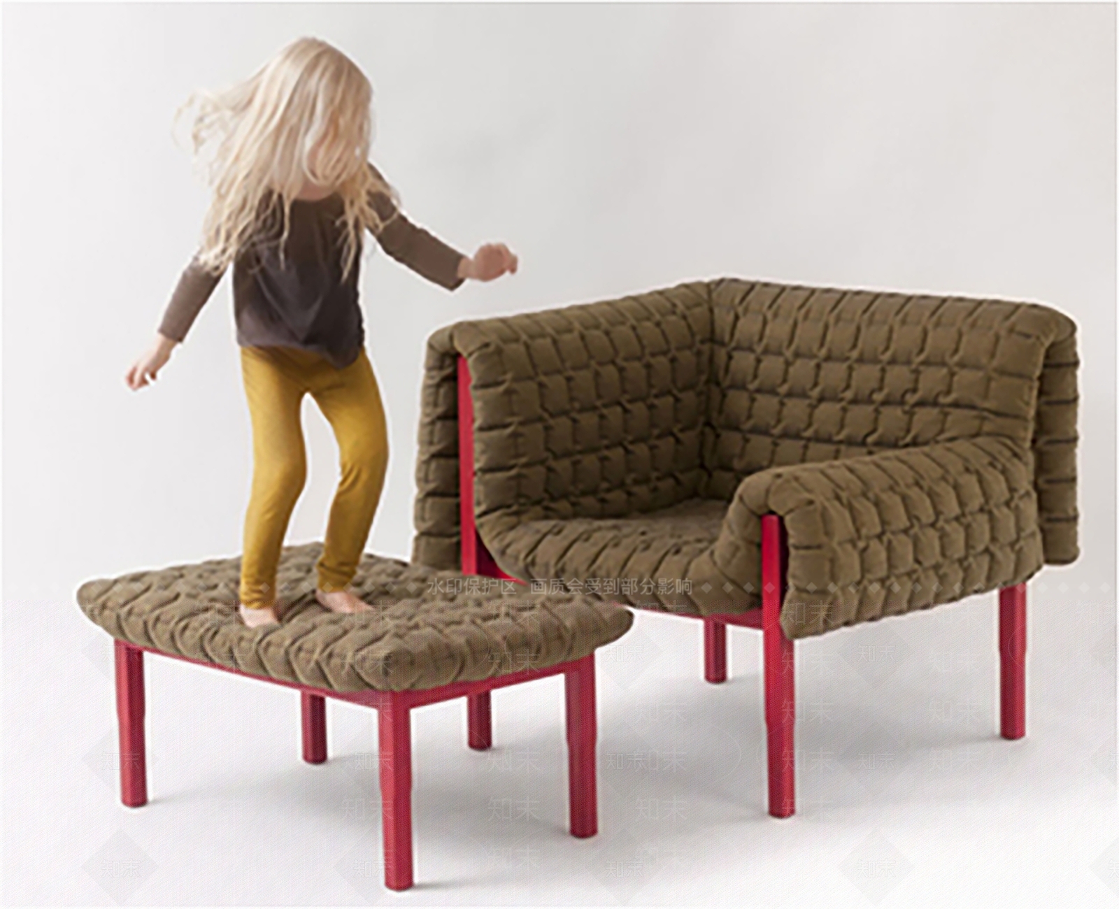 意式轻奢单人沙发SU模型下载【ID:1201450311】