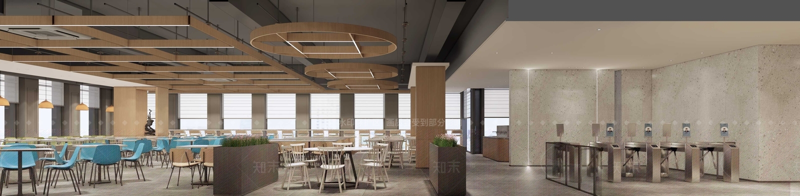 现代自助餐厅SU模型下载【ID:1215969206】