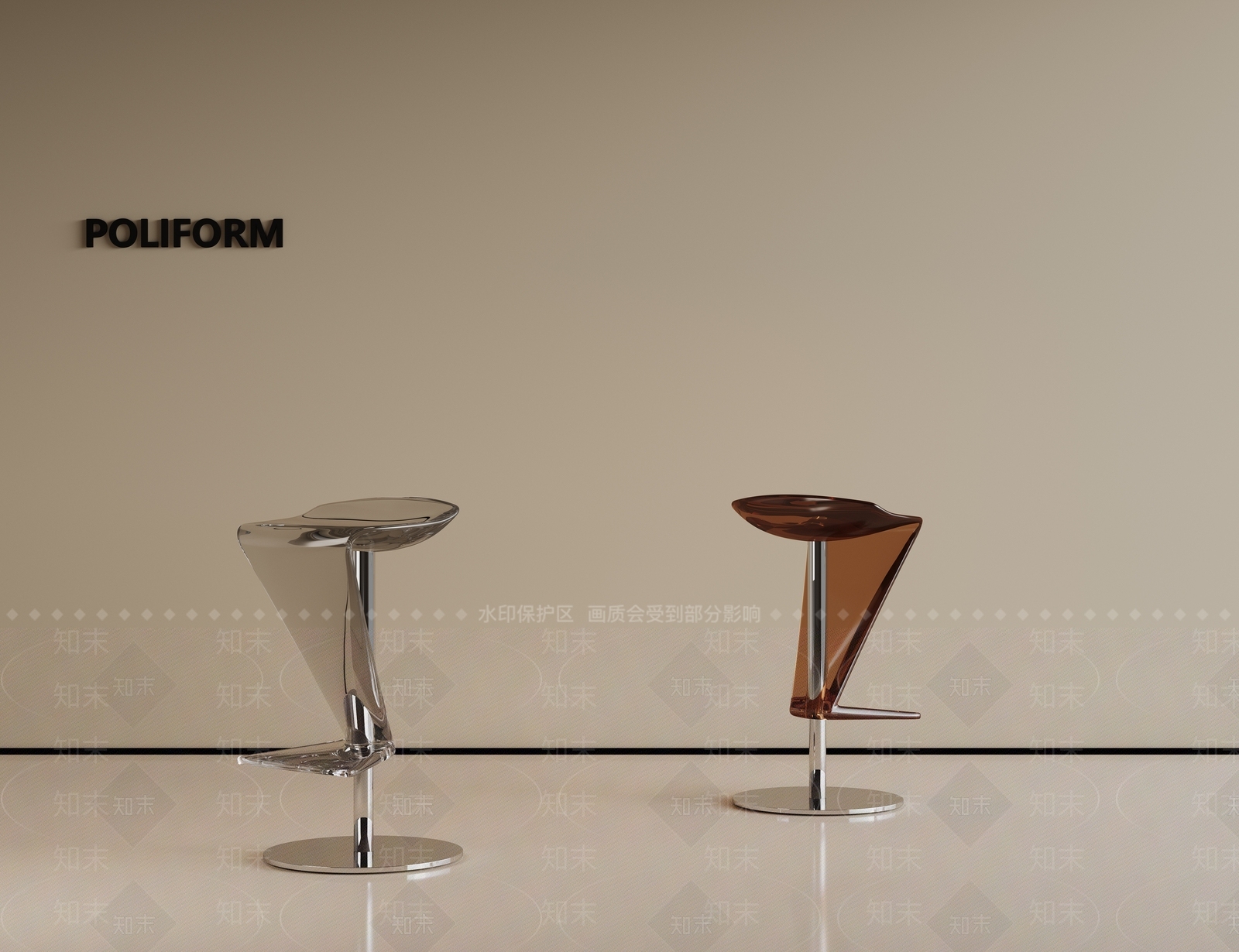 现代中古吧凳3D模型下载【ID:1201451934】