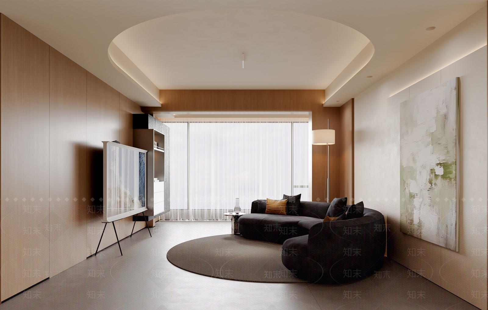 现代意式家居客厅3D模型下载【ID:1201455276】