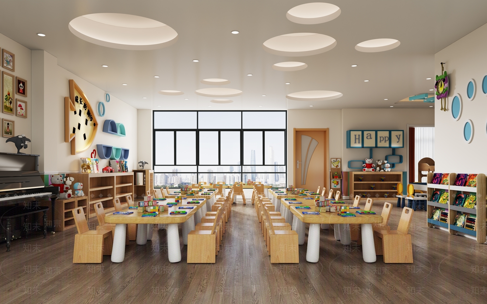现代幼儿园3D模型下载【ID:1201455352】