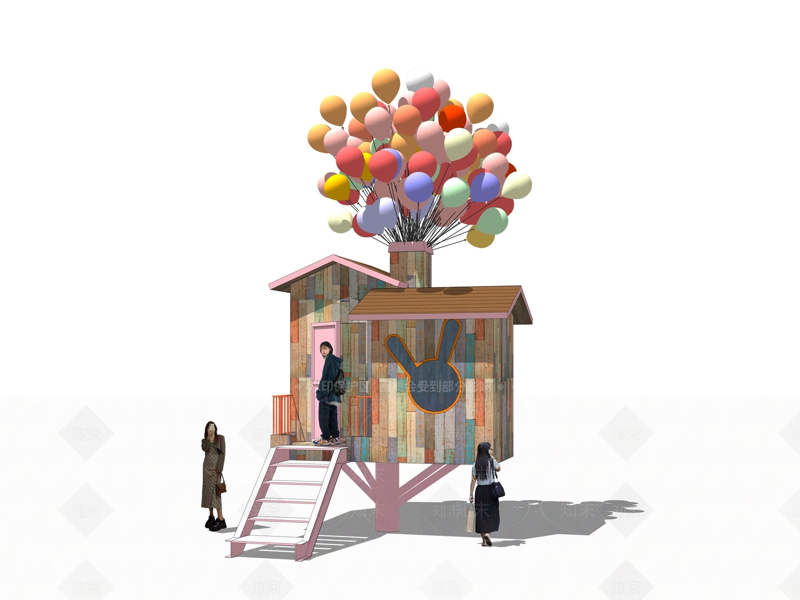 现代简约儿童活动空间SU模型下载【ID:1201759018】