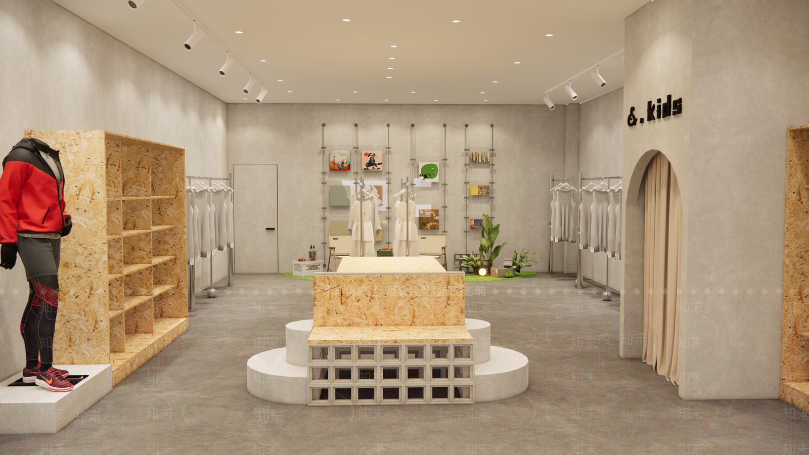 工业侘寂服装店SU模型下载【ID:1201455439】
