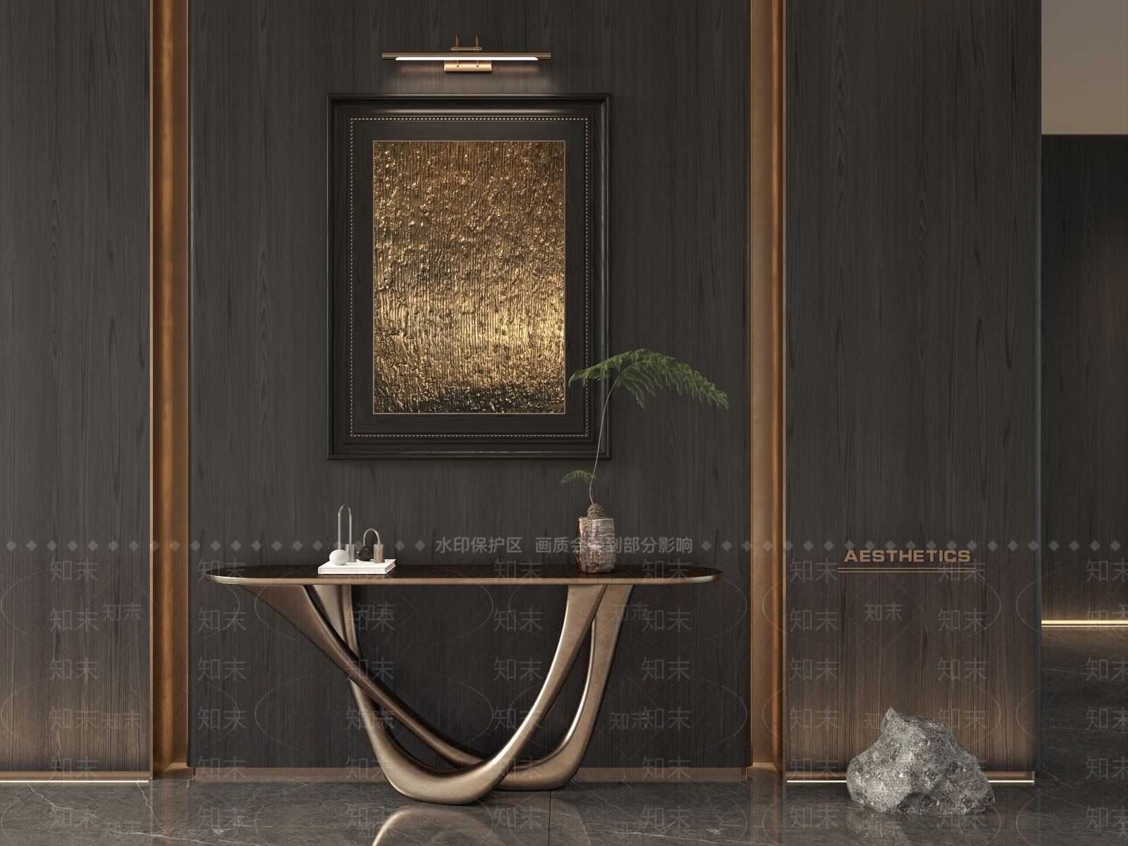 现代新中式挂画3D模型下载【ID:1201455833】