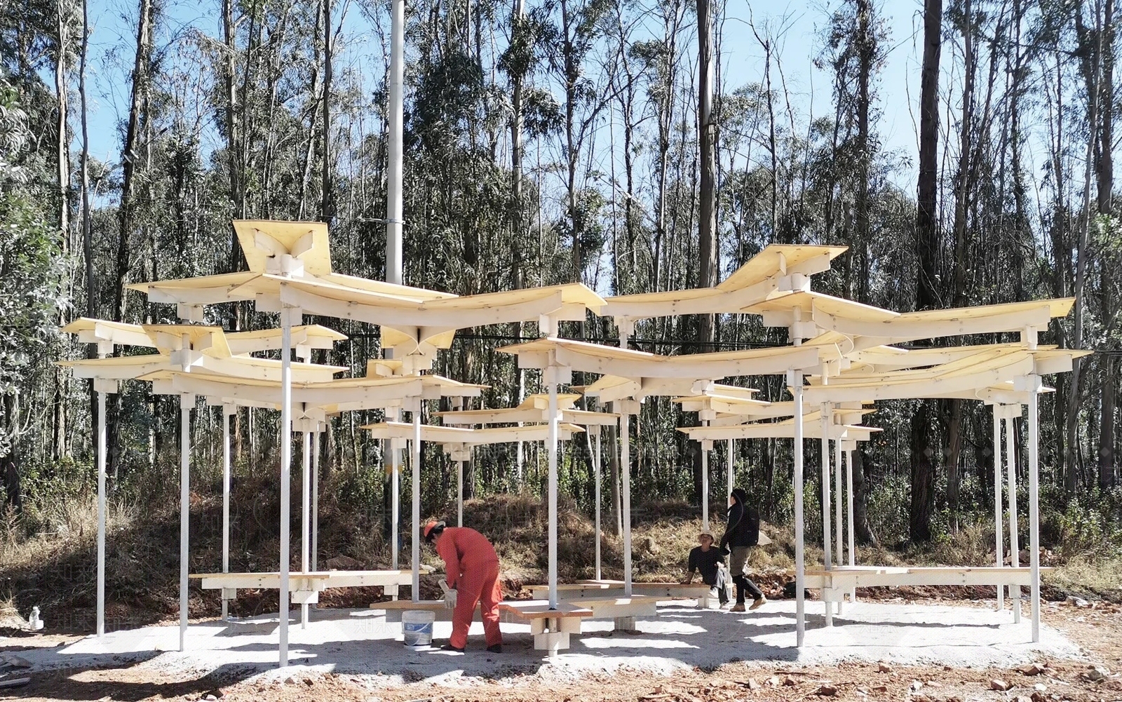 现代廊架空间SU模型下载【ID:1201456607】