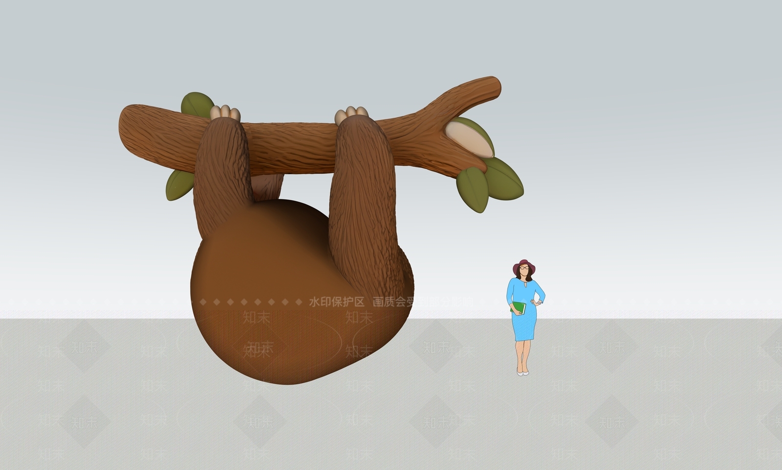 现代雕塑SU模型下载【ID:1201456880】