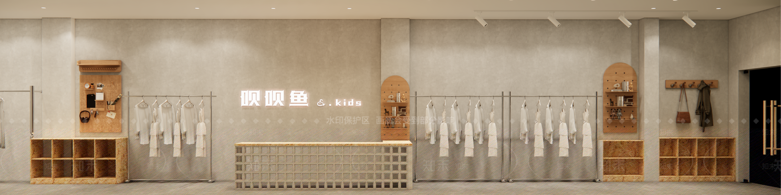 奶油中古服装店SU模型下载【ID:1201457693】