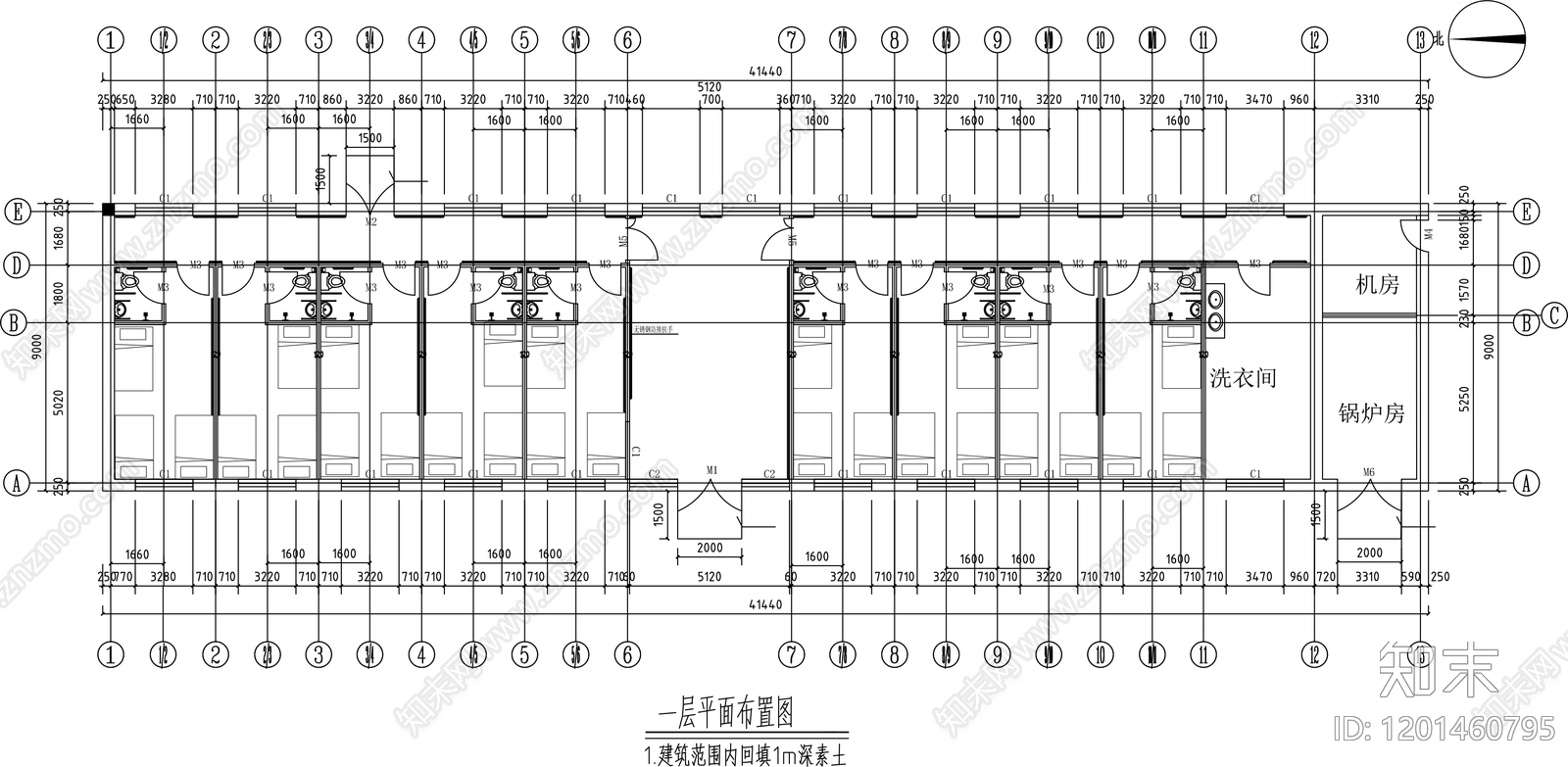 公寓建筑施工图下载【ID:1201460795】