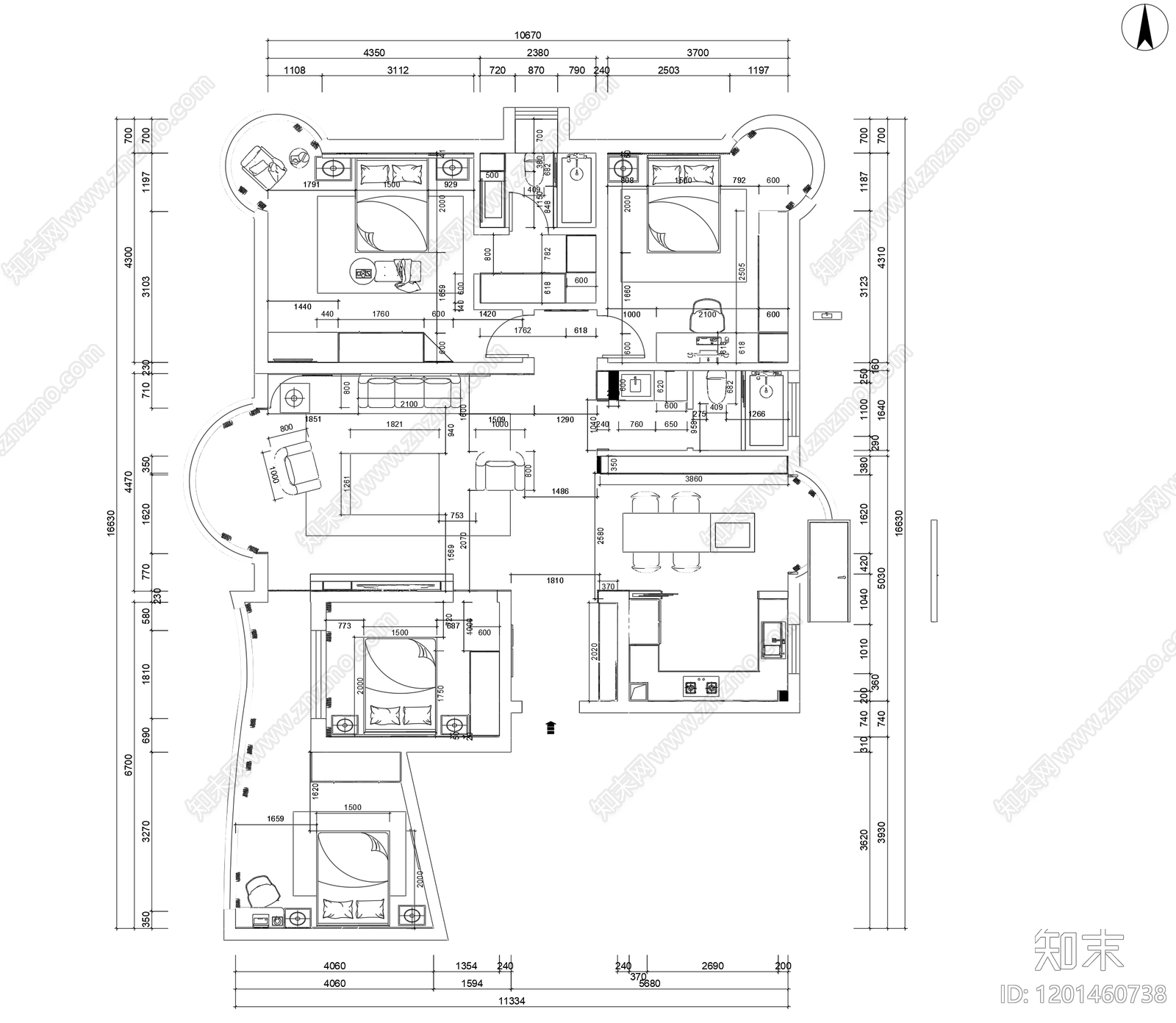大平层施工图下载【ID:1201460738】