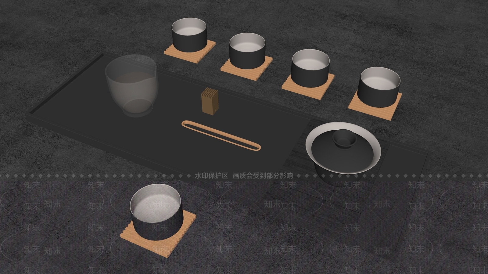 茶具SU模型下载【ID:1201460881】