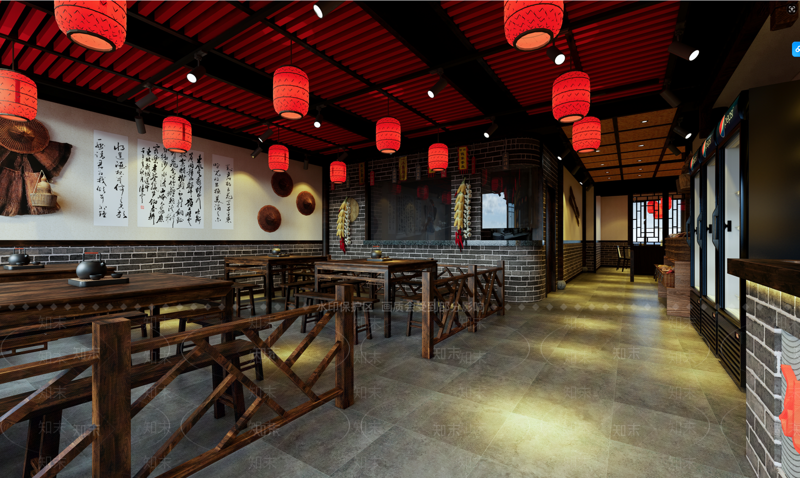 中式中餐厅SU模型下载【ID:1201503706】