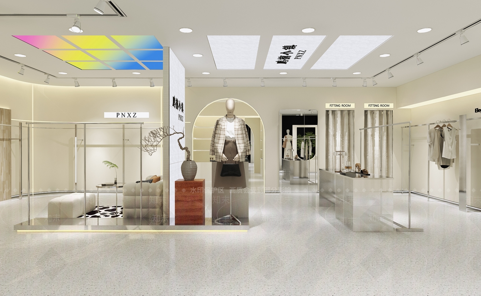 现代服装店3D模型下载【ID:1201462072】