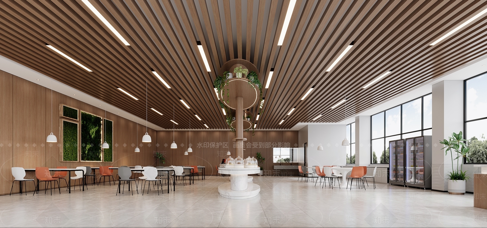 现代自助餐厅3D模型下载【ID:1201462444】