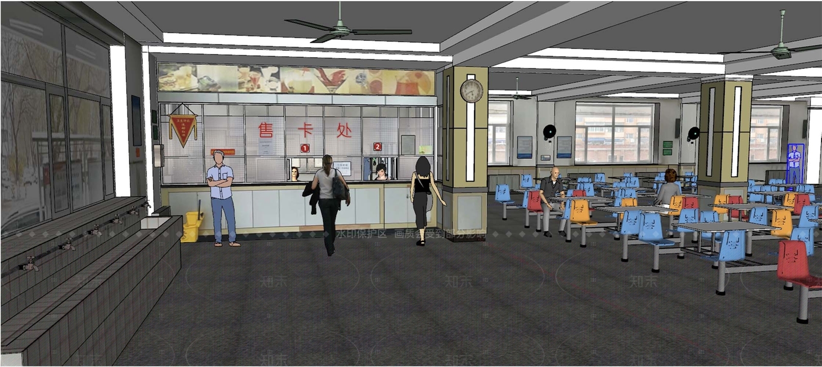 现代其他学校空间SU模型下载【ID:1201462740】