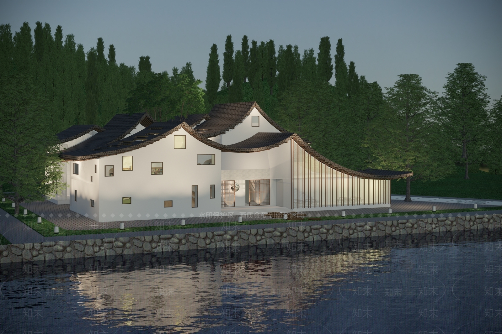 新中式乡村民房SU模型下载【ID:1201463283】