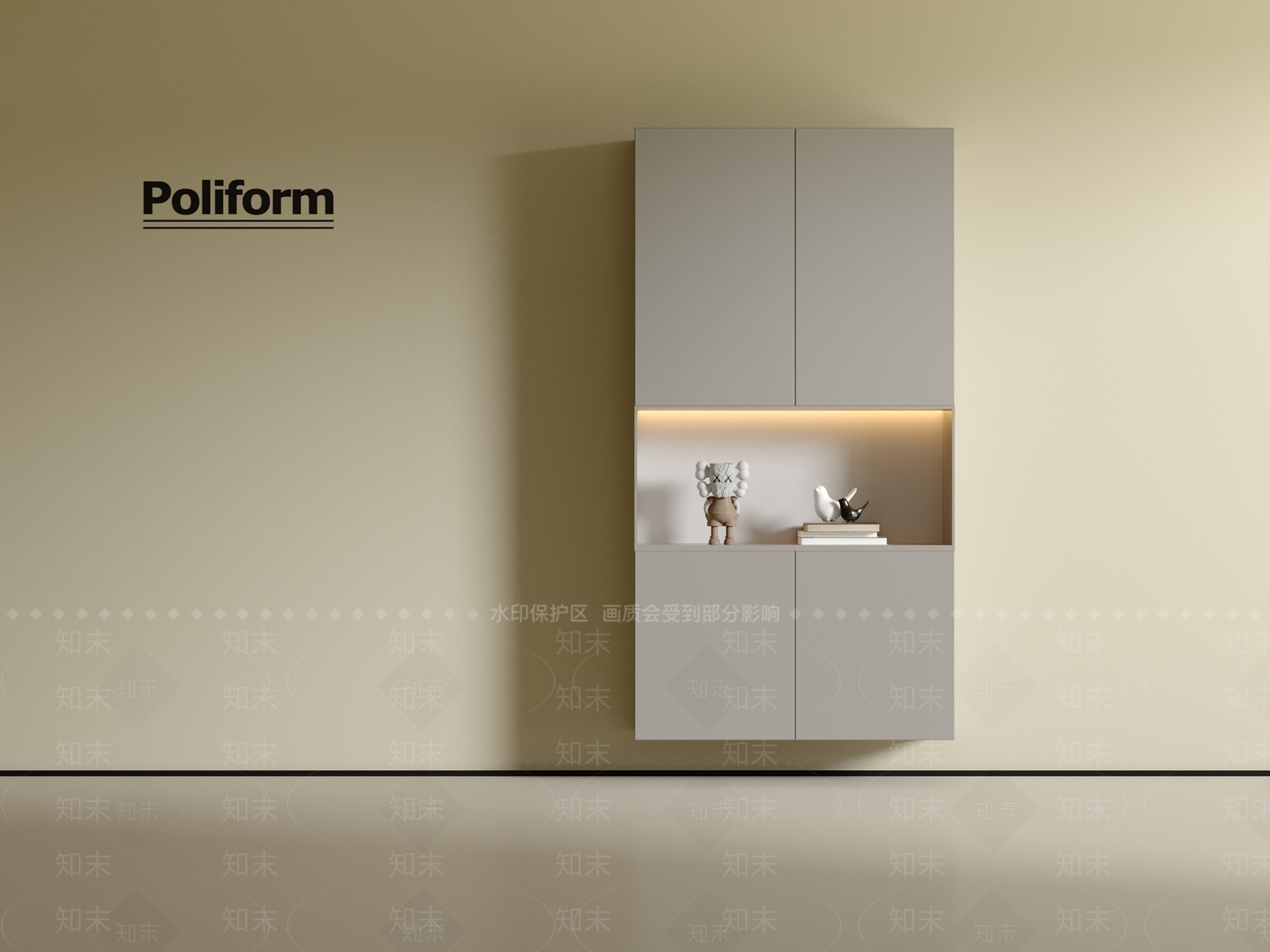 现代轻奢鞋柜3D模型下载【ID:1201463324】