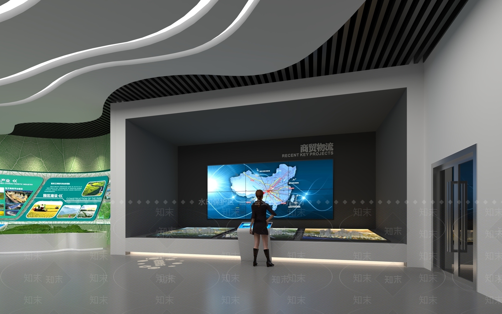 现代其他展厅SU模型下载【ID:1201464248】