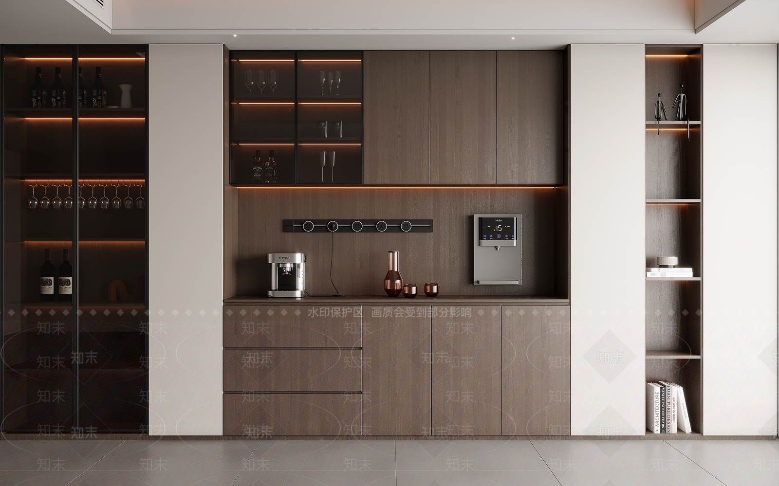 现代意式酒柜3D模型下载【ID:1201464834】