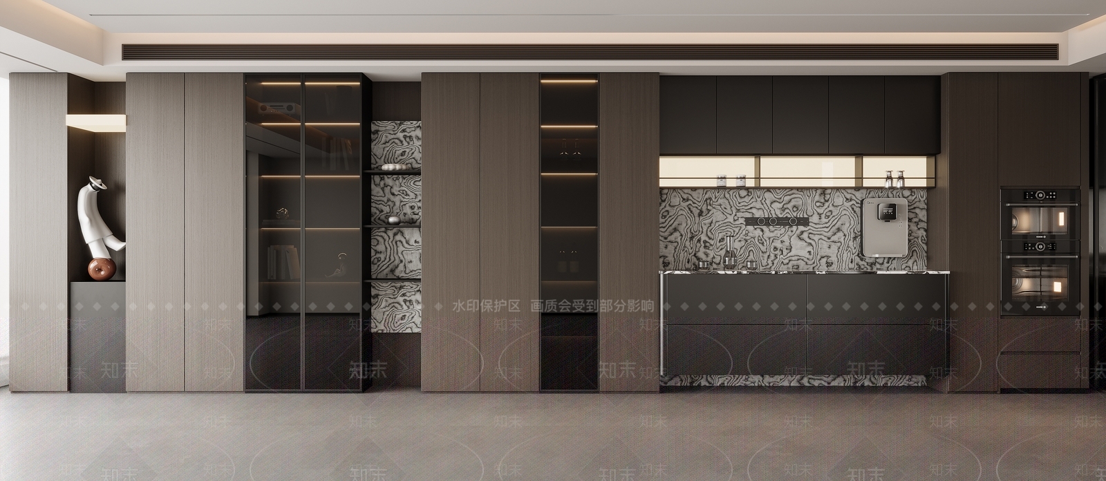 现代意式酒柜SU模型下载【ID:1201465748】