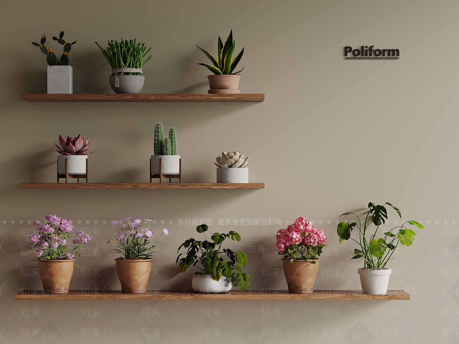 盆栽3D模型下载【ID:1201466178】