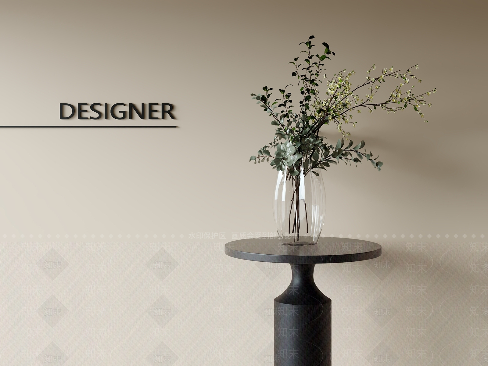 现代绿植摆件3D模型下载【ID:1201467392】