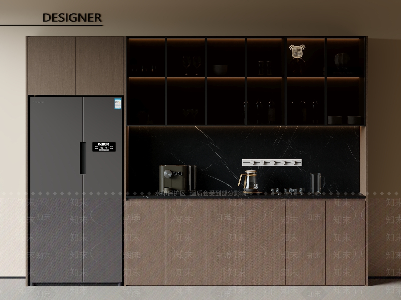 现代餐边柜3D模型下载【ID:1201472057】