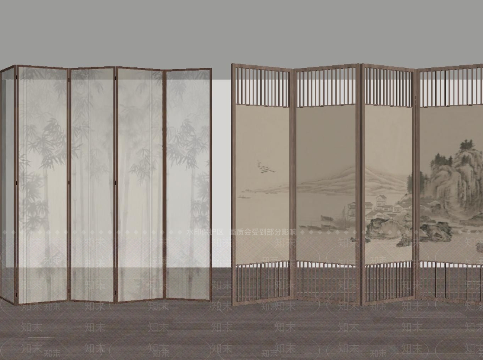 新中式中式屏风SU模型下载【ID:1201472533】