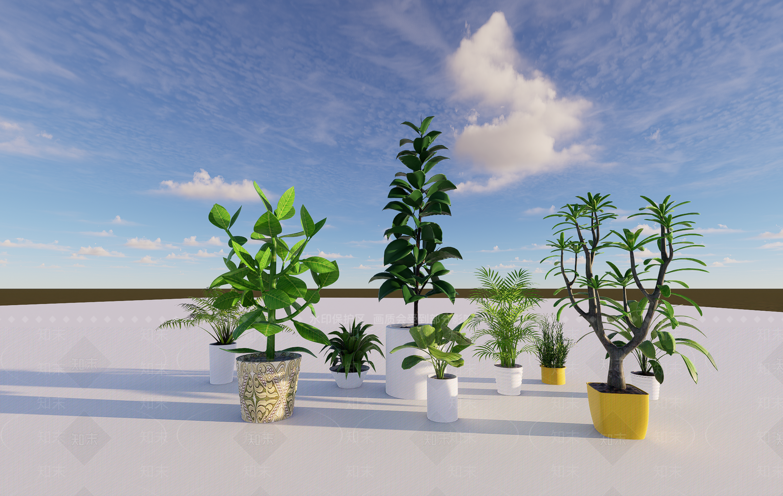 植物组合SU模型下载【ID:1201474387】