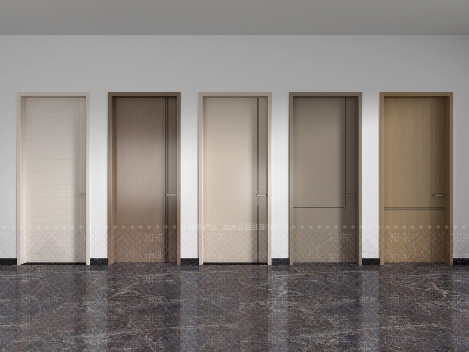 现代平开门3D模型下载【ID:1201474535】