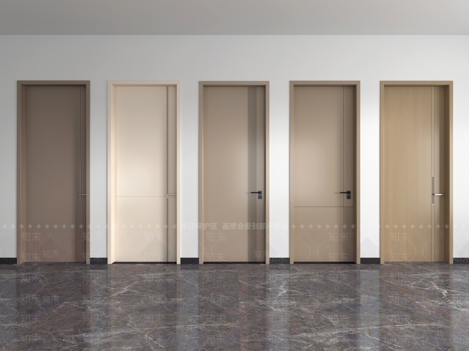 现代平开门3D模型下载【ID:1201474647】