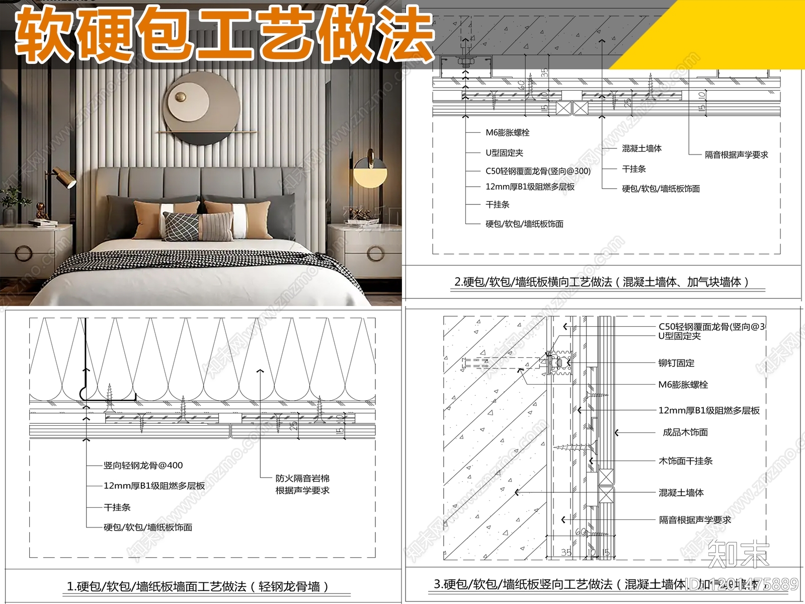 墙面节点cad施工图下载【ID:1201475889】