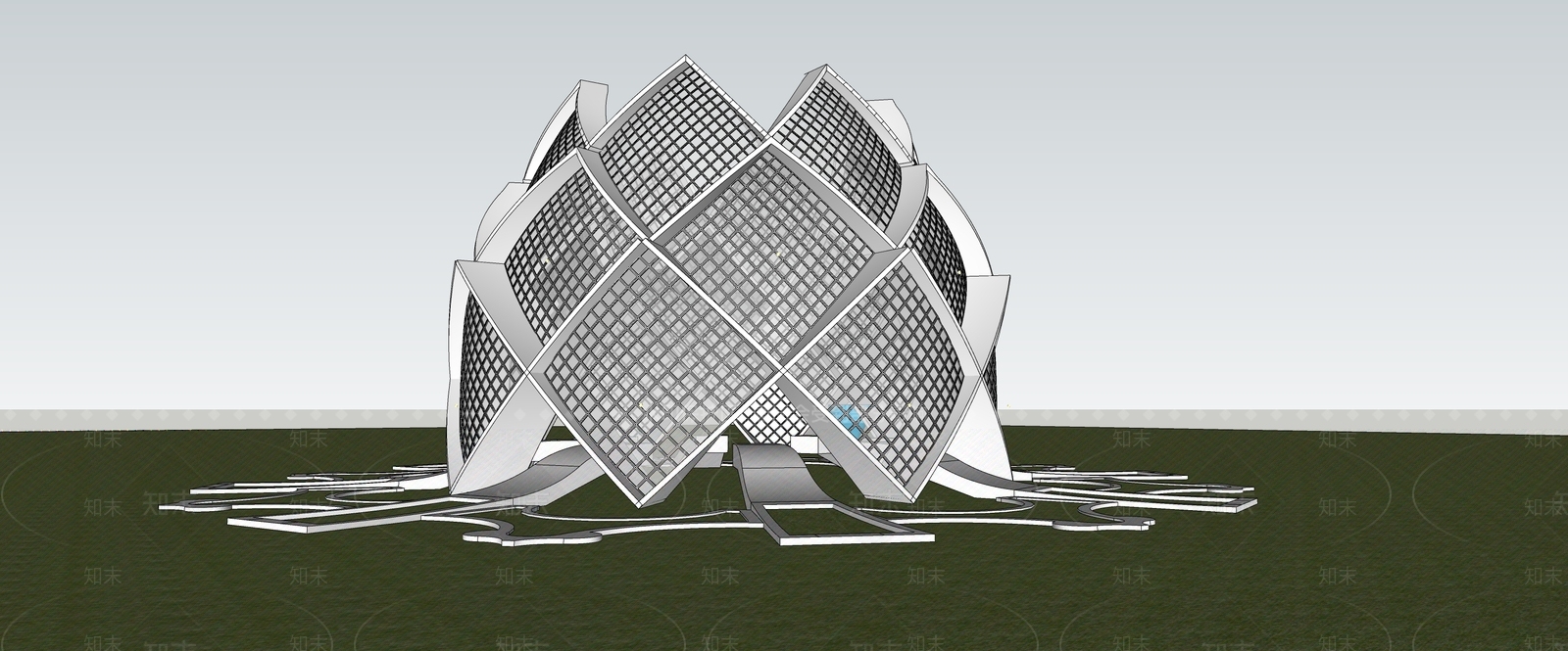 现代新中式其他公共建筑SU模型下载【ID:1201476735】