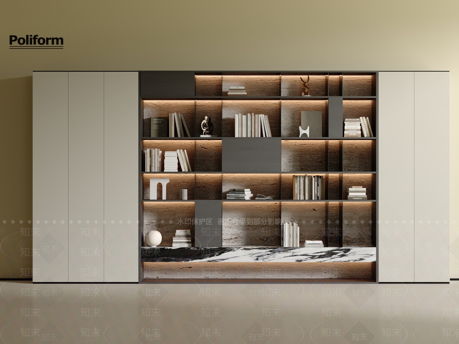 现代意式其他柜子3D模型下载【ID:1201477868】